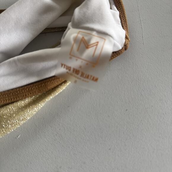 Natalie Off Duty Bikini set gold  One Shoulder , Cheeky Small womens - Picture 7 of 7